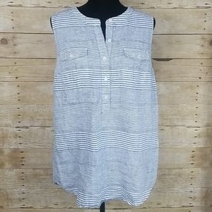 Vineyard Vines Variegated Linen Stripe Popover